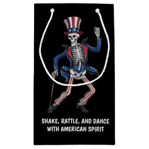 Funny Dancing Skeleton Small Gift Bag