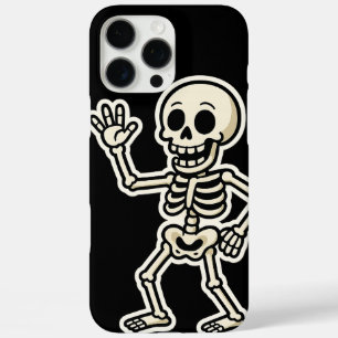 Funny Dancing Skeleton Sticker – Cute Halloween iPhone 16 Pro Max Case