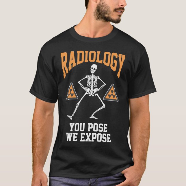 Funny Dancing Skeleton Xray Radiology Humour T-Shirt (Front)