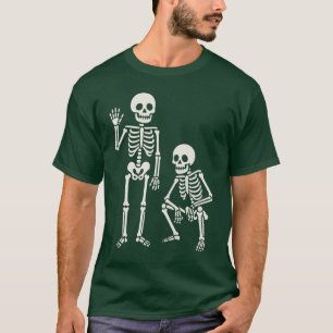 Funny Dancing Skeletons Cartoon Halloween Anti T.R T-Shirt