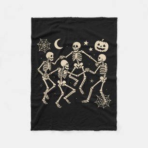 Funny Dancing Skeletons Dance Halloween Costume Ad Fleece Blanket