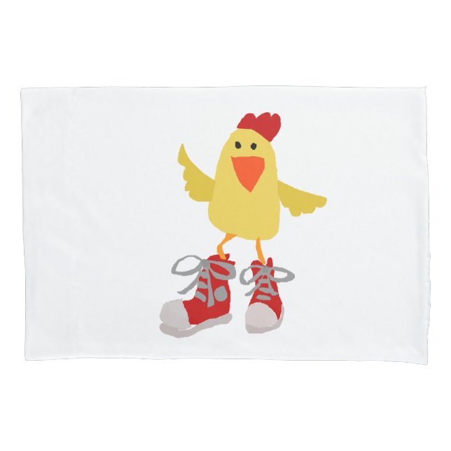 Funny Dancing Yellow Chicken Pillowcase (Front)