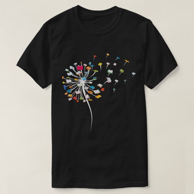 Funny Dandelion Books Gift For Reading Lover Women T-Shirt (Design Front)