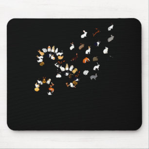 Funny Dandelion Bunny Flower Mouse Mat