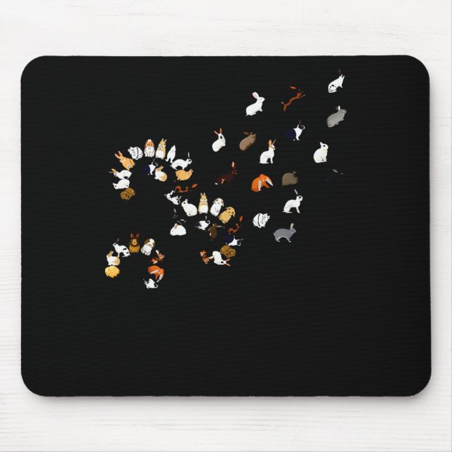 Funny Dandelion Bunny Flower  Mouse Mat (Front)