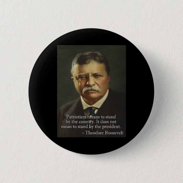 Funny Dank Meme Designs Theodore ' Roosevelt Meme  6 Cm Round Badge (Front)