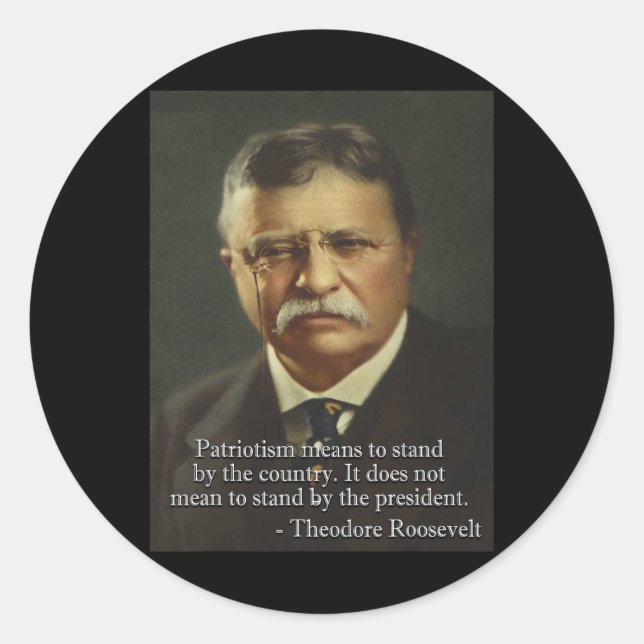 Funny Dank Meme Designs Theodore ' Roosevelt Meme  Classic Round Sticker (Front)