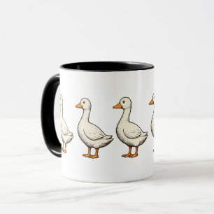 Funny Dark Humour Duck Vintage Burnout Duck Mug