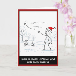 Funny Dark Humour Stickman Christmas Card