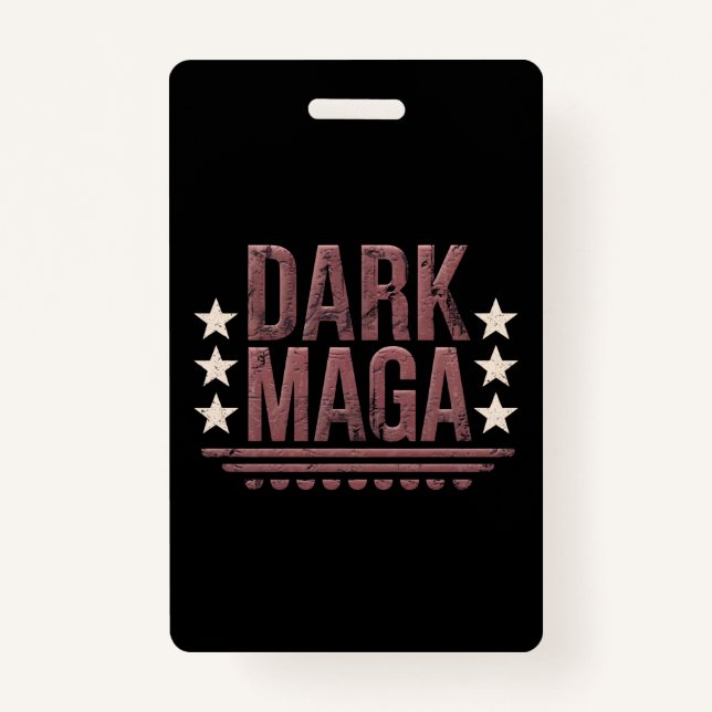 Funny DARK MAGA 2024 ID Badge (Front)