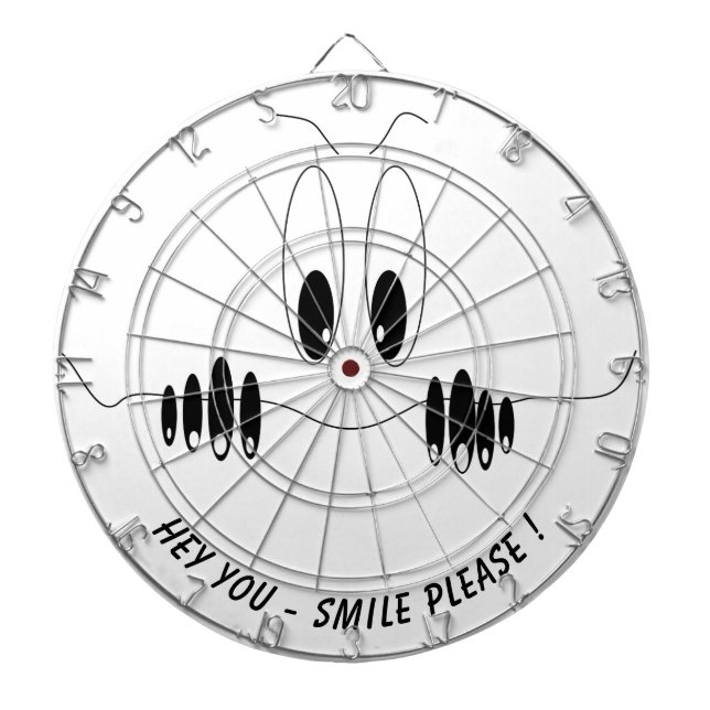 Funny Dart Board Gift Curiosity Eyes - Smile (Front)
