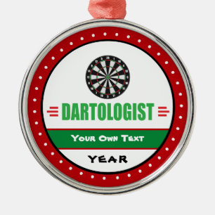 Funny Dart Game Lover Metal Tree Decoration