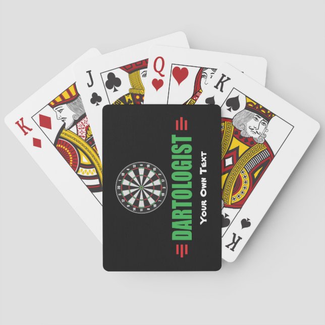Funny Dart Game Lover Playing Cards (Back)
