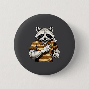 Funny Dart Raccoon Tee For Throwing Darts Dartboar 6 Cm Round Badge