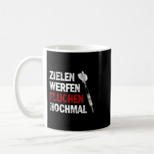 Funny Dart Target Throwing Curse Again 180 Darts Coffee Mug