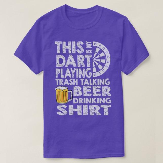 Funny darts beer saying darts motif dart player gi T-Shirt (Design Front)