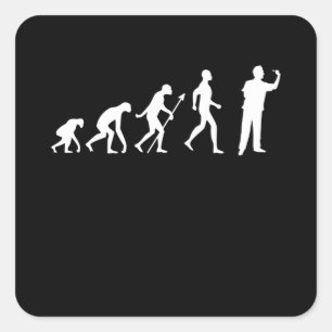 Funny Darts Gift Dartist Dart Throwing Square Sticker