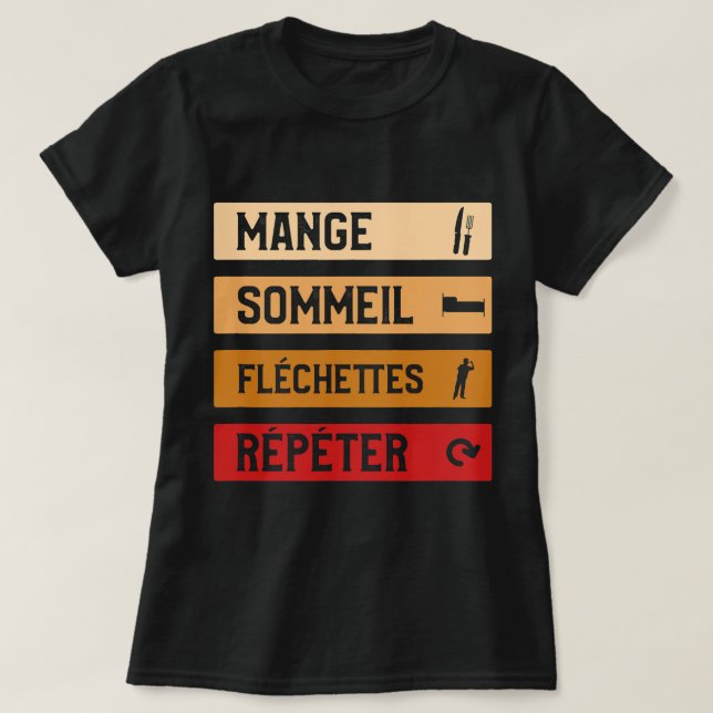 Funny Darts Gift Idea for Darts Player T-Shirt (Design Front)