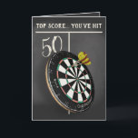 Funny Darts Players Chalkboard Design Birthday Card<br><div class="desc">The perfect greetings card for anyone that plays darts! Send them a top birthday score with this cool dartboard design or change the chalkboard style text inside and out to create the ideal personalised card for any occasion.</div>