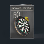 Funny Darts Players Chalkboard Design Birthday Card<br><div class="desc">The perfect greetings card for anyone that plays darts! Send them a top birthday score with this cool dartboard design or change the chalkboard style text inside and out to create the ideal personalised card for any occasion.</div>