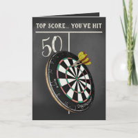 Funny Darts Players Chalkboard Design Birthday