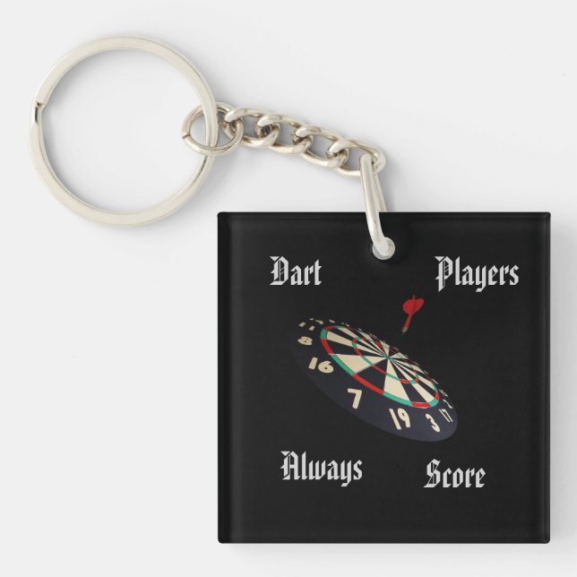 Funny Darts Players Scoring, Keyring (Front)