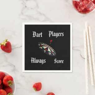 Funny Darts Players Scoring,  Napkin