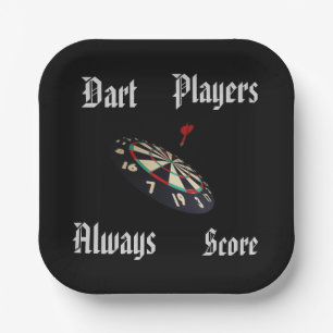 Funny Darts Players Scoring,  Paper Plate