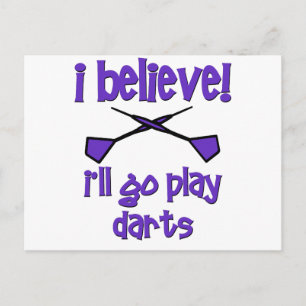 Funny Darts Postcard
