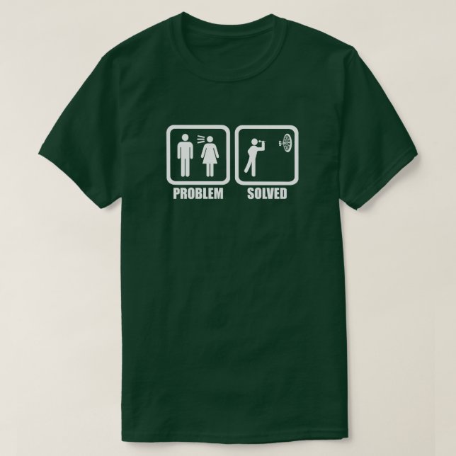 Funny Darts Problem Solved T-Shirt (Design Front)