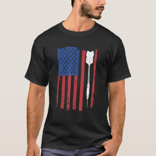 Funny Darts Shirt Vintage USA American Flag for Da