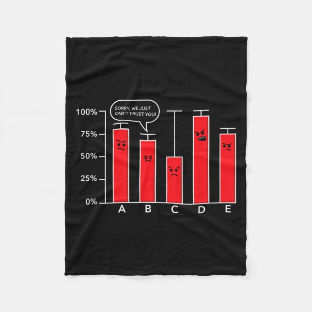 Funny Data Science Cant Trust You Fleece Blanket (Front)