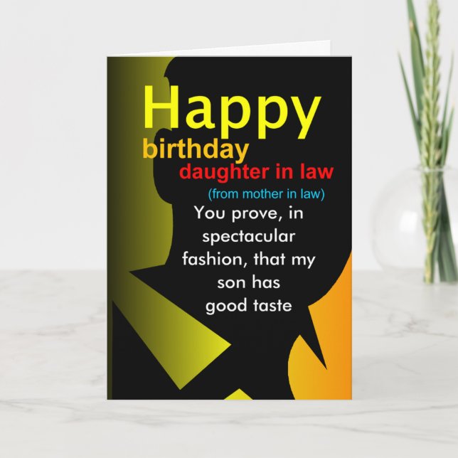 funny daughter in law birthday card (Front)