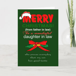 funny Daughter in law Merry Christmas Card