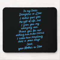 Funny Daughter in Law To My Dear Daughter In Law