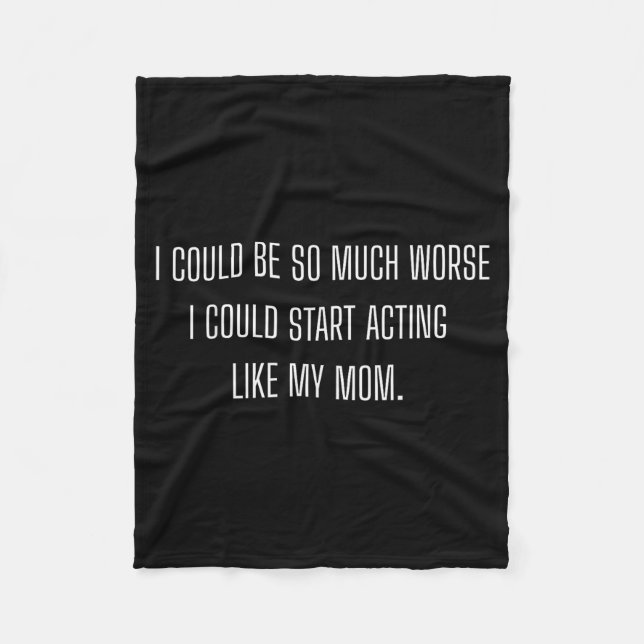 Funny Daughter Mom Mother  Fleece Blanket (Front)