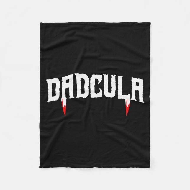 Funny Daula Halloween Dad Mens Costume Vamre Fangs Fleece Blanket (Front)