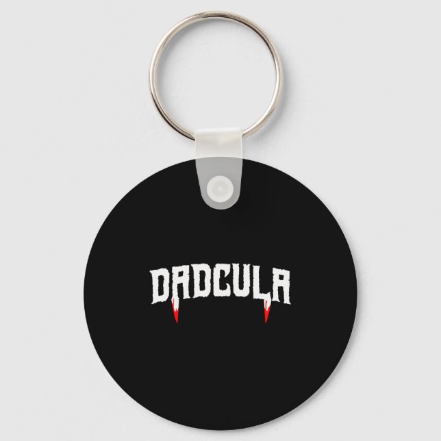 Funny Daula Halloween Dad Mens Costume Vamre Fangs Key Ring (Front)