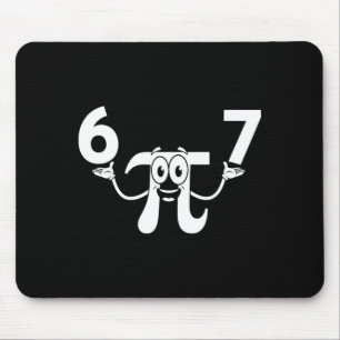 Funny day 3.14 67 meme math nerd humor meme six mouse mat