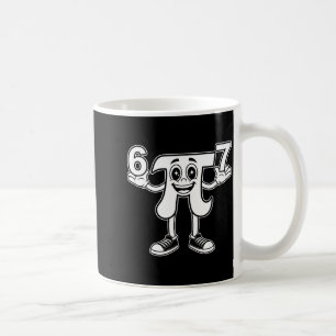 Funny day 3.14 symbol 67 meme math joke gen z humo coffee mug