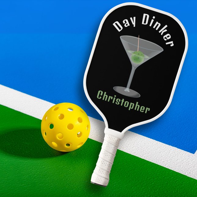 Funny Day Dinker Personalised Pickleballtini  Pickleball Paddle (Funny personalized Day Dinker pickleball paddle)