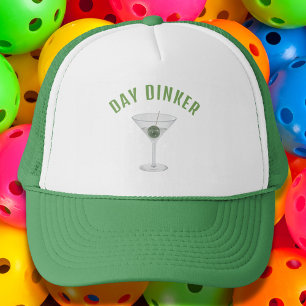 Funny Day Dinker Personalized Pickleball Martini Trucker Hat