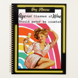 Funny Day Planner/Journal For Women Sassy-Wine Planner