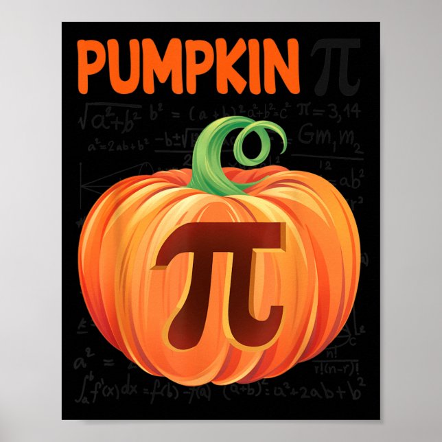 Funny Day Shirt Math Halloween Thanksgiving Poster (Front)