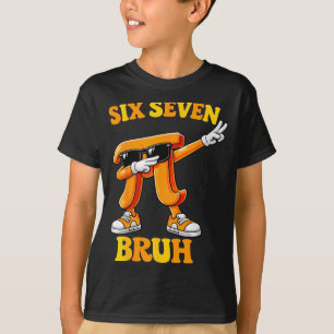 Funny day six seven bruh 6 7 math meme kids boys T-Shirt