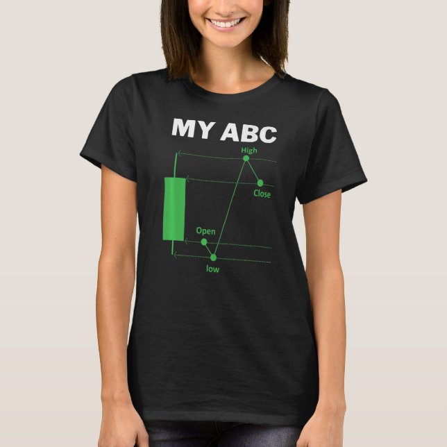 Funny Day Trading Quote My ABC Stockbroker Market  T-Shirt (Front)