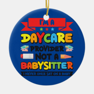 Funny Daycare Provider Children Education Ceramic Tree Decoration