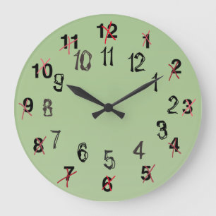 FUNNY DAYLIGHT SAVINGS TIME LARGE CLOCK