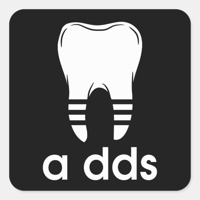 Funny DDS Dentistry Square Sticker (Front)