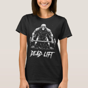 Funny Dead Lift Grim Reaper Halloween Gym Weights T-Shirt